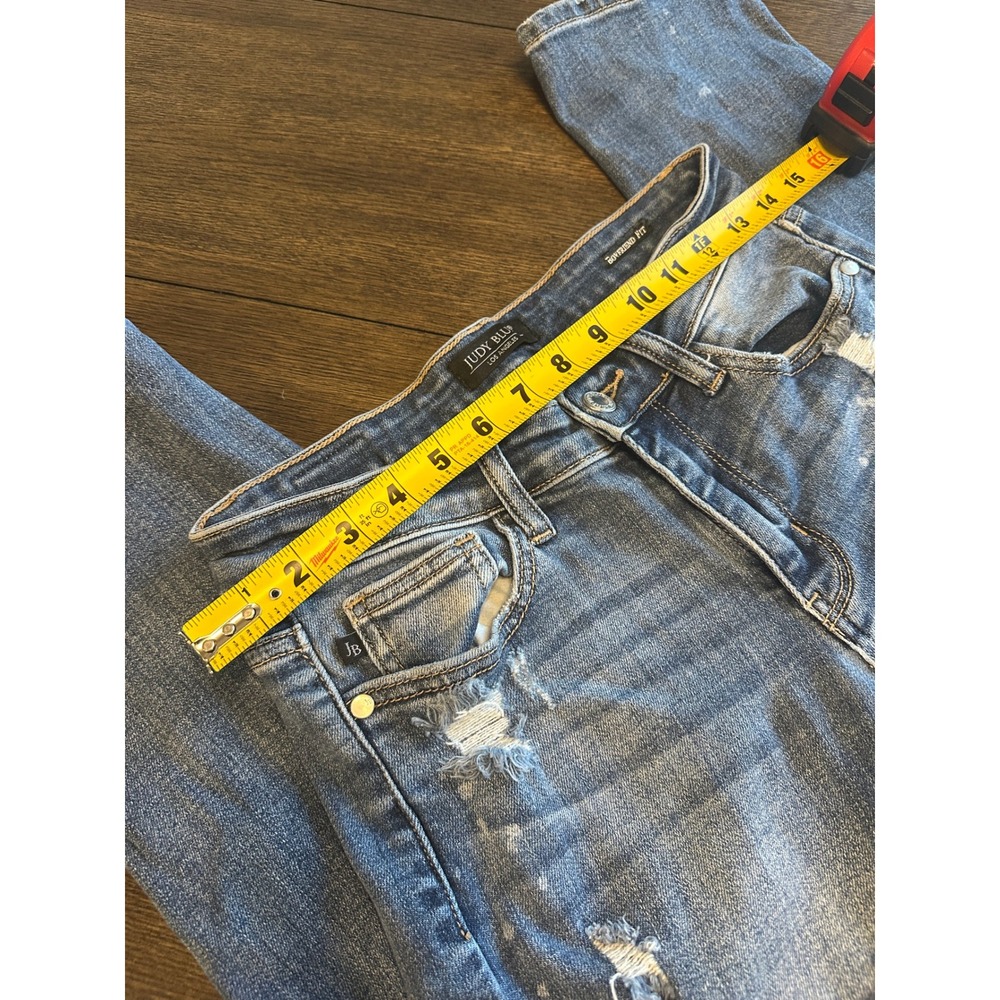 Judy Blue Distressed Boyfriend Fit Jeans Medium‎ Wash Size 3 26 - Picture 4 of 8